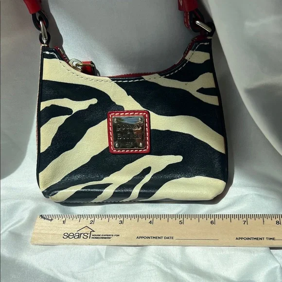 Dooney & Bourke Black and Cream Small Bag with Zebra Print - Picture 3 of 6